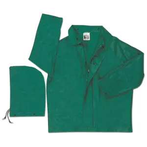 388JX3 MCR Dominator Flame Resistant,.42mm,PVC/nylon/PVC,Jacket,W/Detach Hood,Green