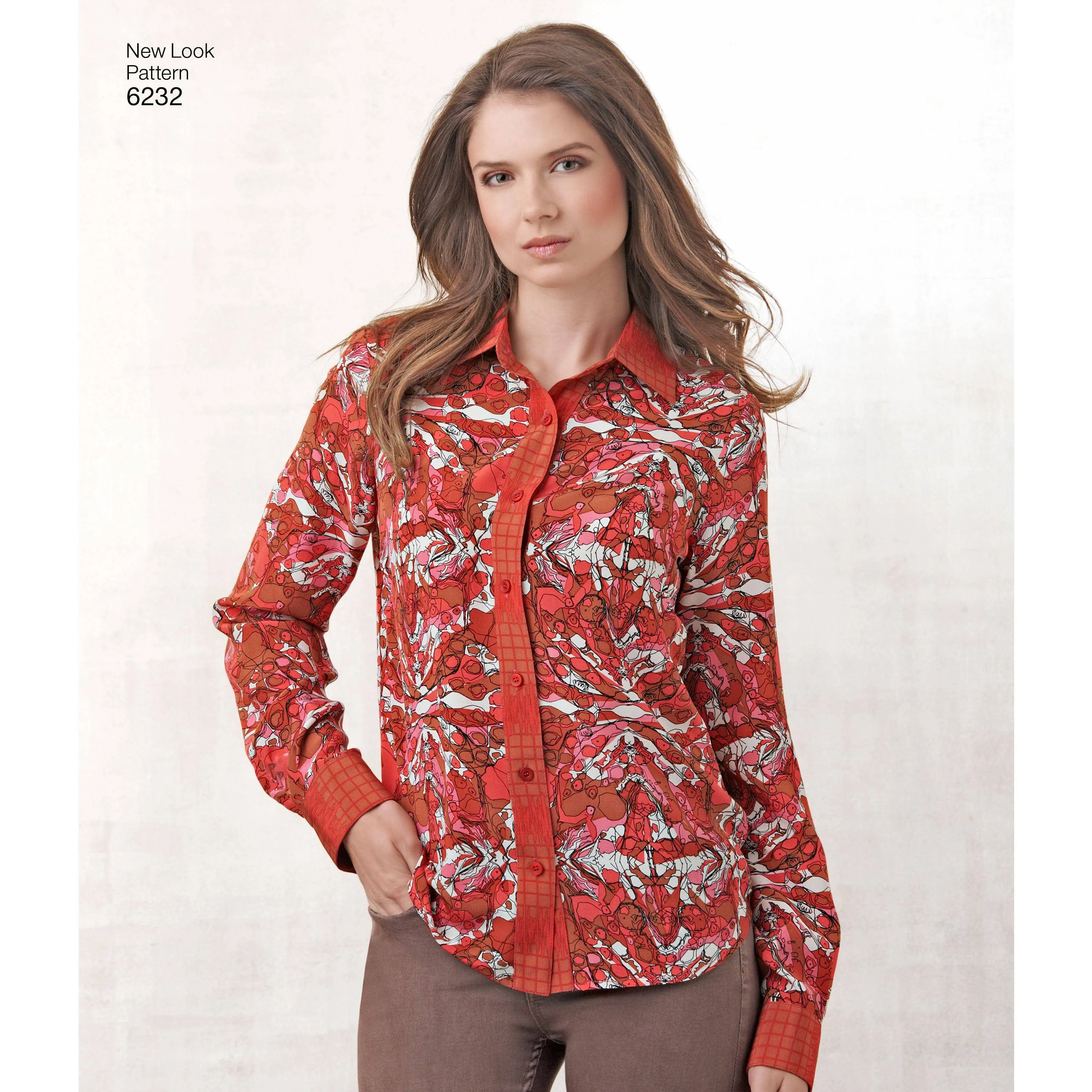 6232 Misses' and Men's Button Down Shirt