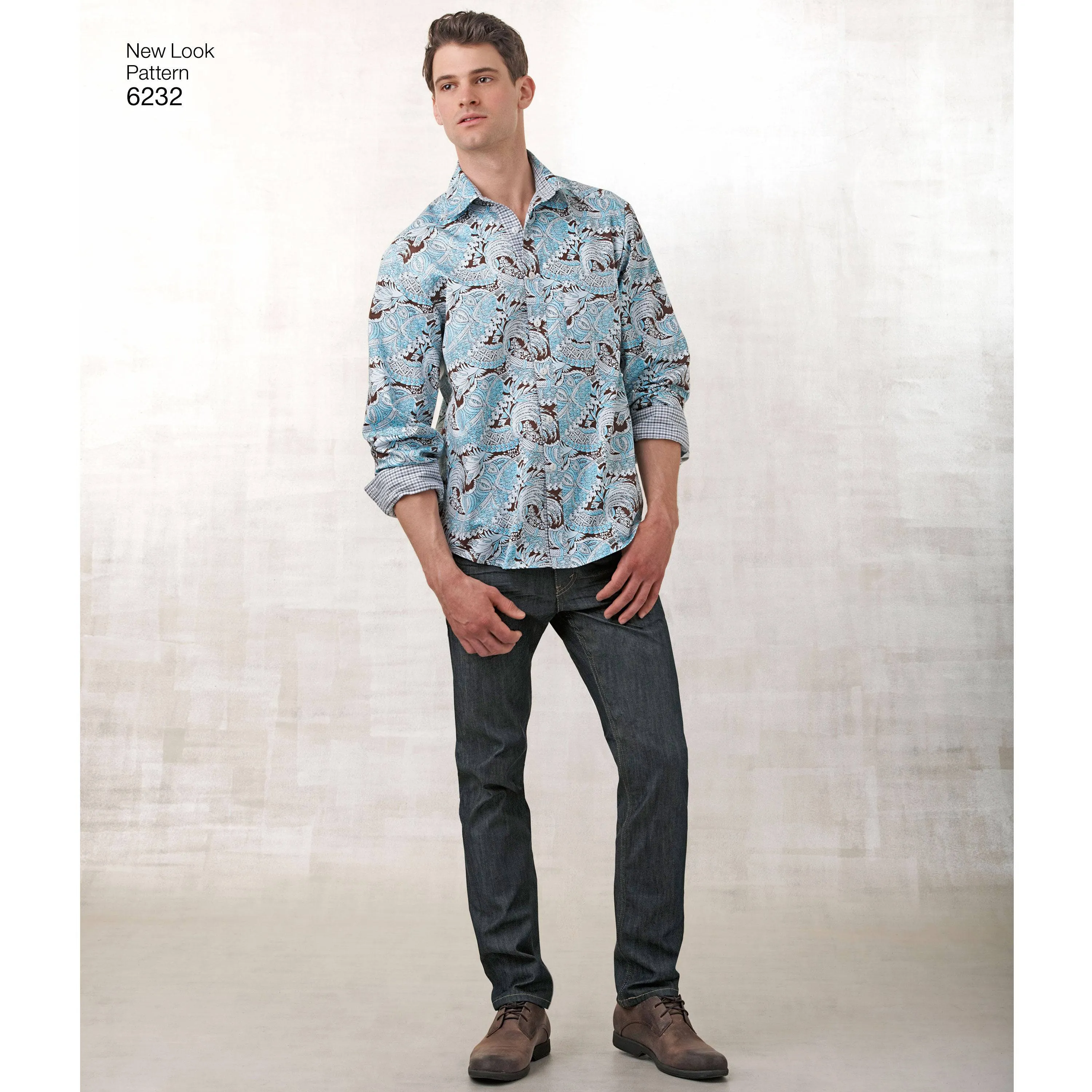 6232 Misses' and Men's Button Down Shirt