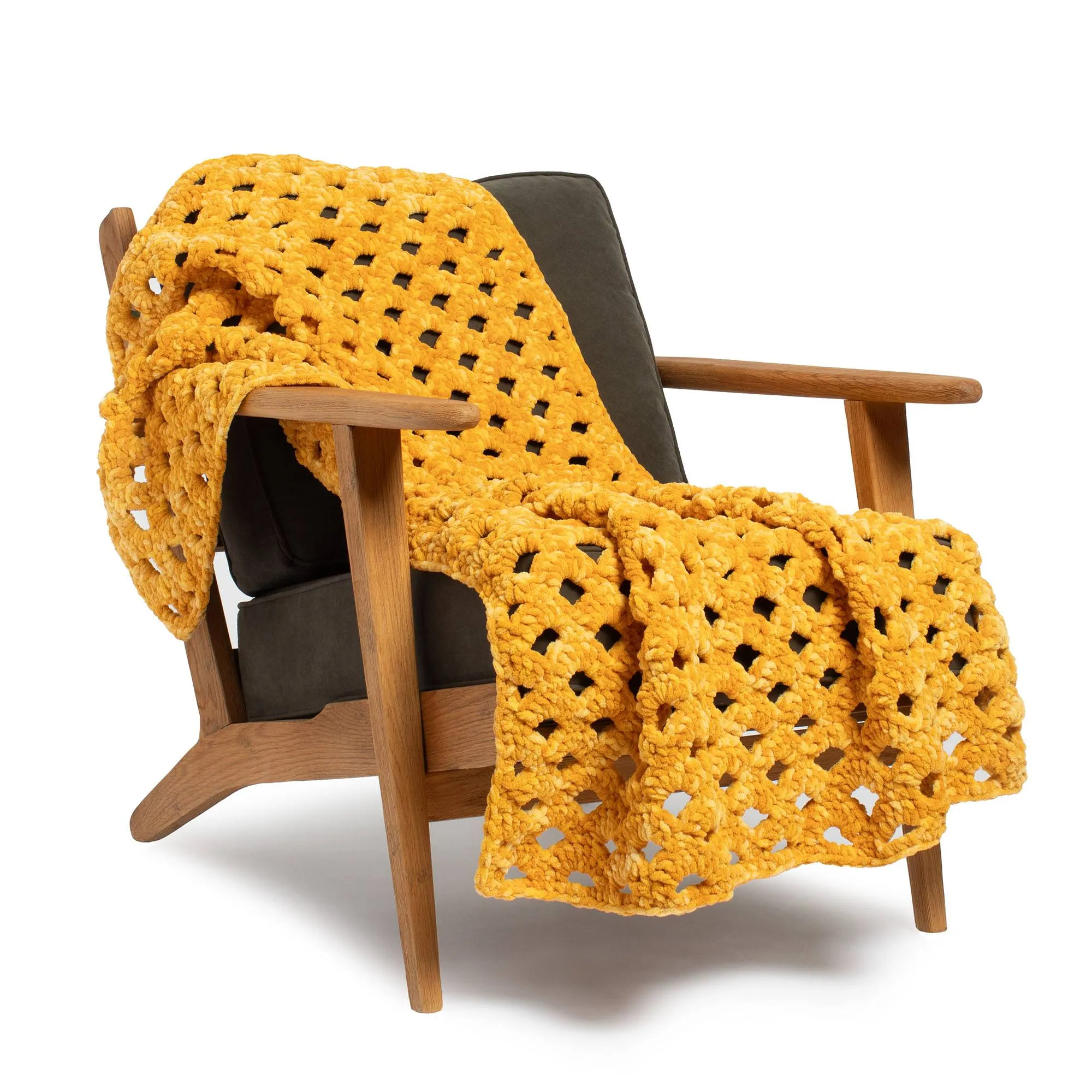 Bernat Honeycomb Crochet Openwork Blanket