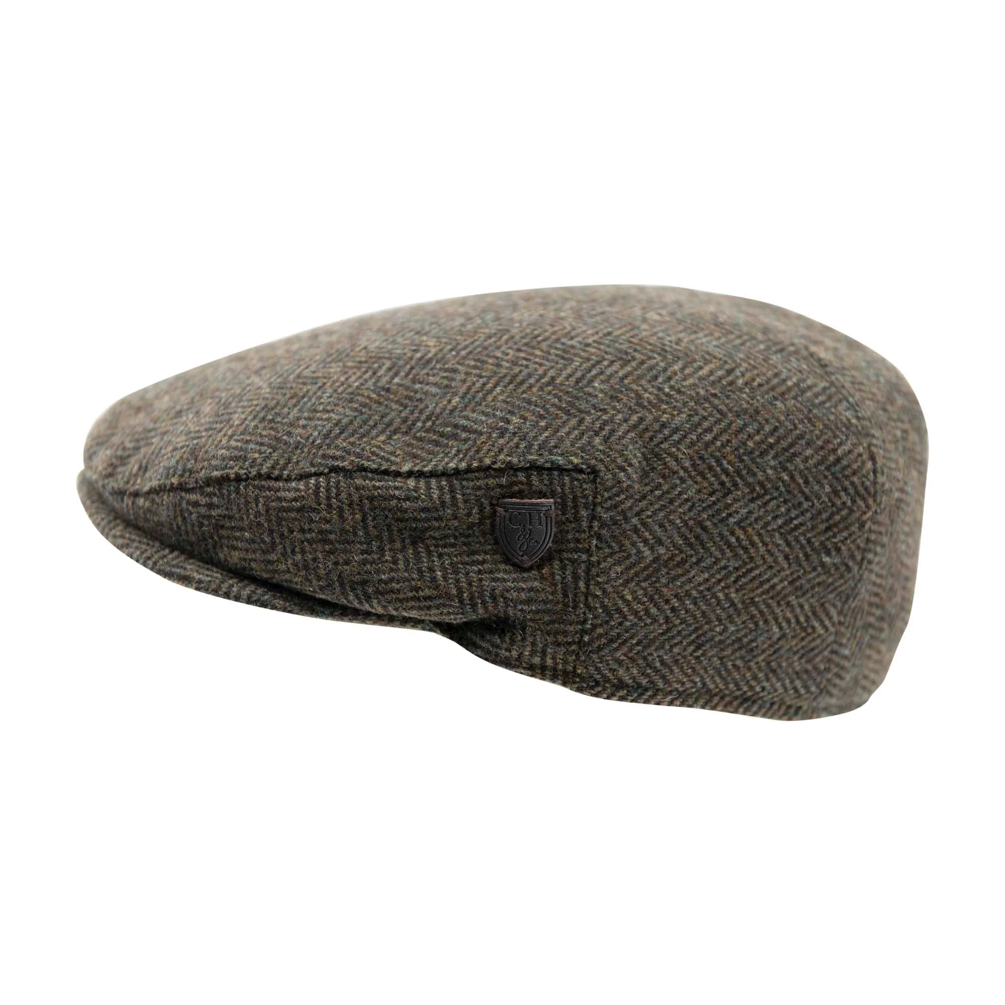 Carlyle Heath Jumbo Herringbone Flat Cap