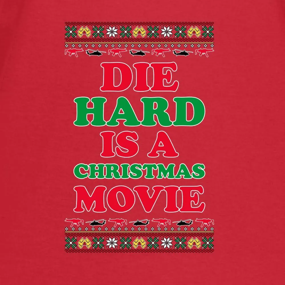 Die Hard is a Christmas Movie Classic McClane Nakatomi Ugly Christmas Womens Graphic Long Sleeve T-Shirt