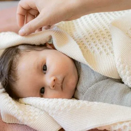 Disana Baby Honeycomb Blanket, Knitted Wool