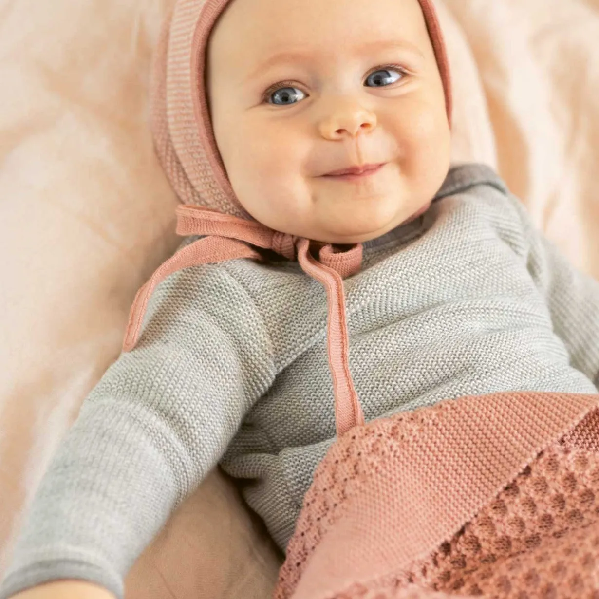 Disana Baby Honeycomb Blanket, Knitted Wool
