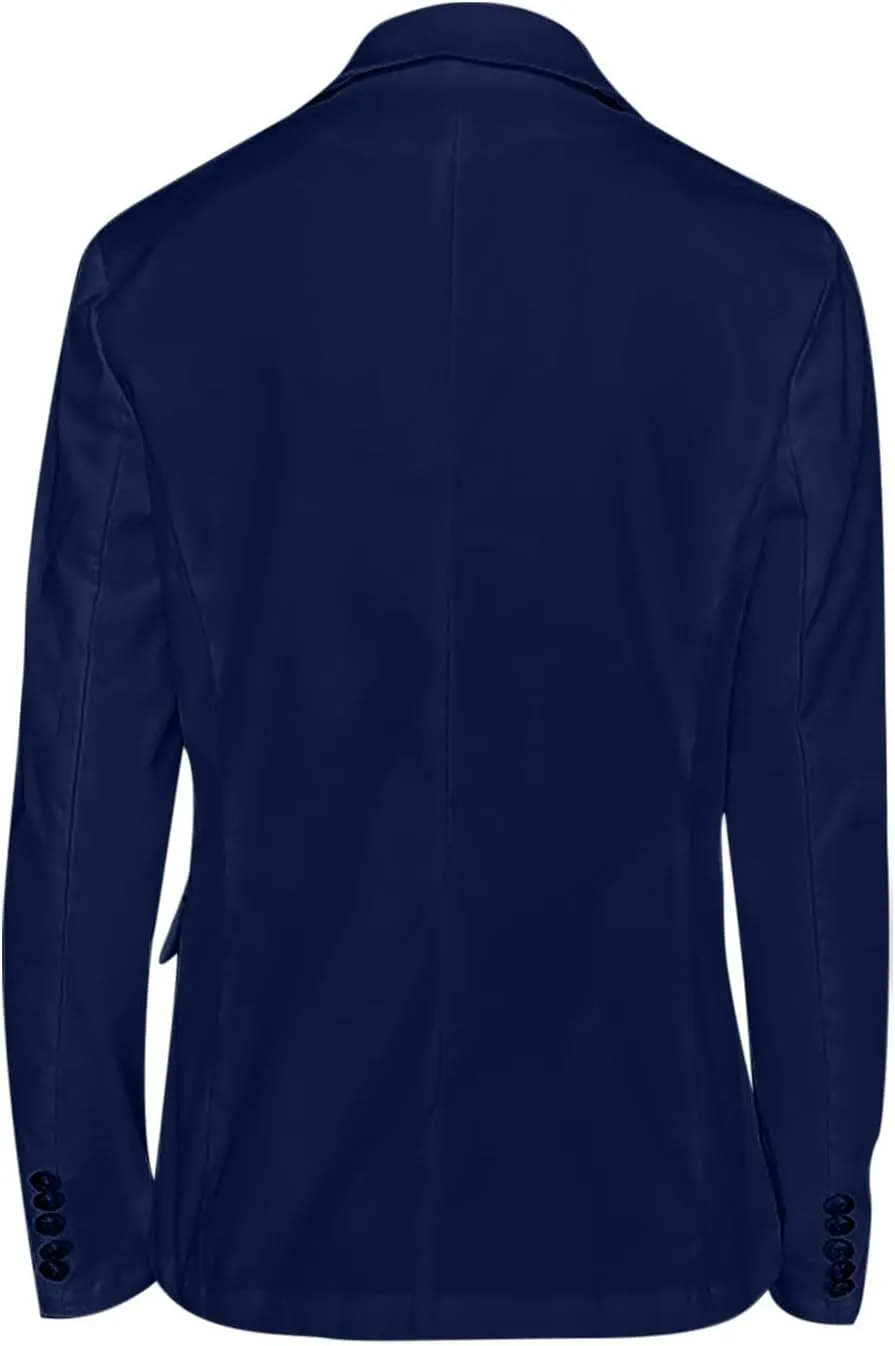 Elegant Business Office Work Blazer for Women Ladies Solid Button Suit Jacket Long Sleeve Slim Fit Formal Coat