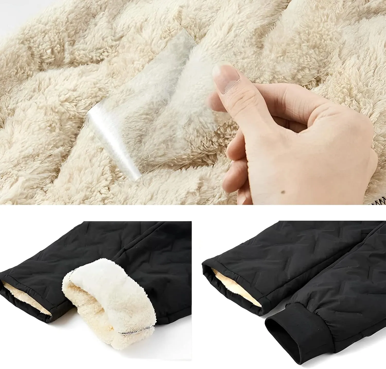 LELEBEAR Unisex Fleece Jogging Pants, Men's Thermal Fleece Jogger, Sherpa Lined Sweatpants, Winter Warm Thick Track Pants