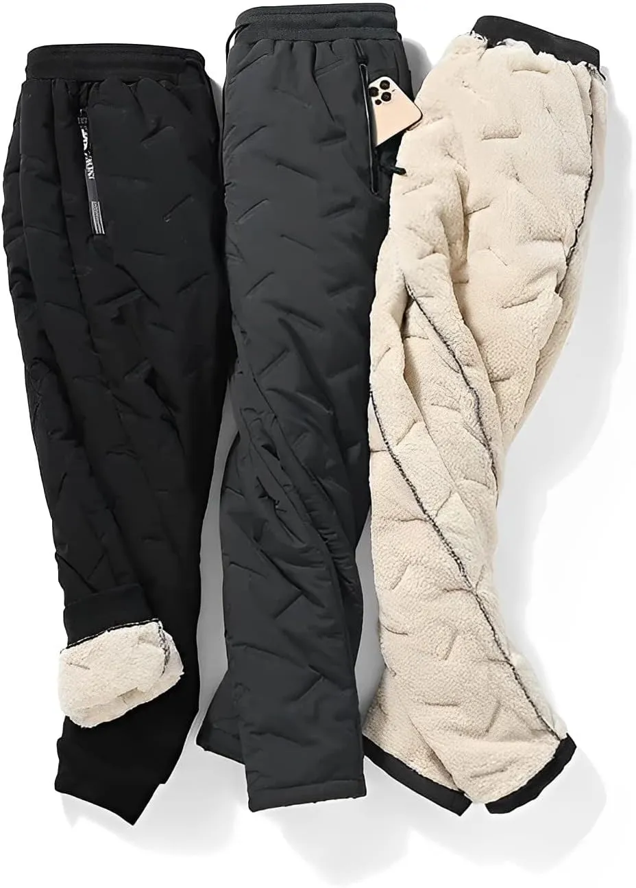 LELEBEAR Unisex Fleece Jogging Pants, Men's Thermal Fleece Jogger, Sherpa Lined Sweatpants, Winter Warm Thick Track Pants