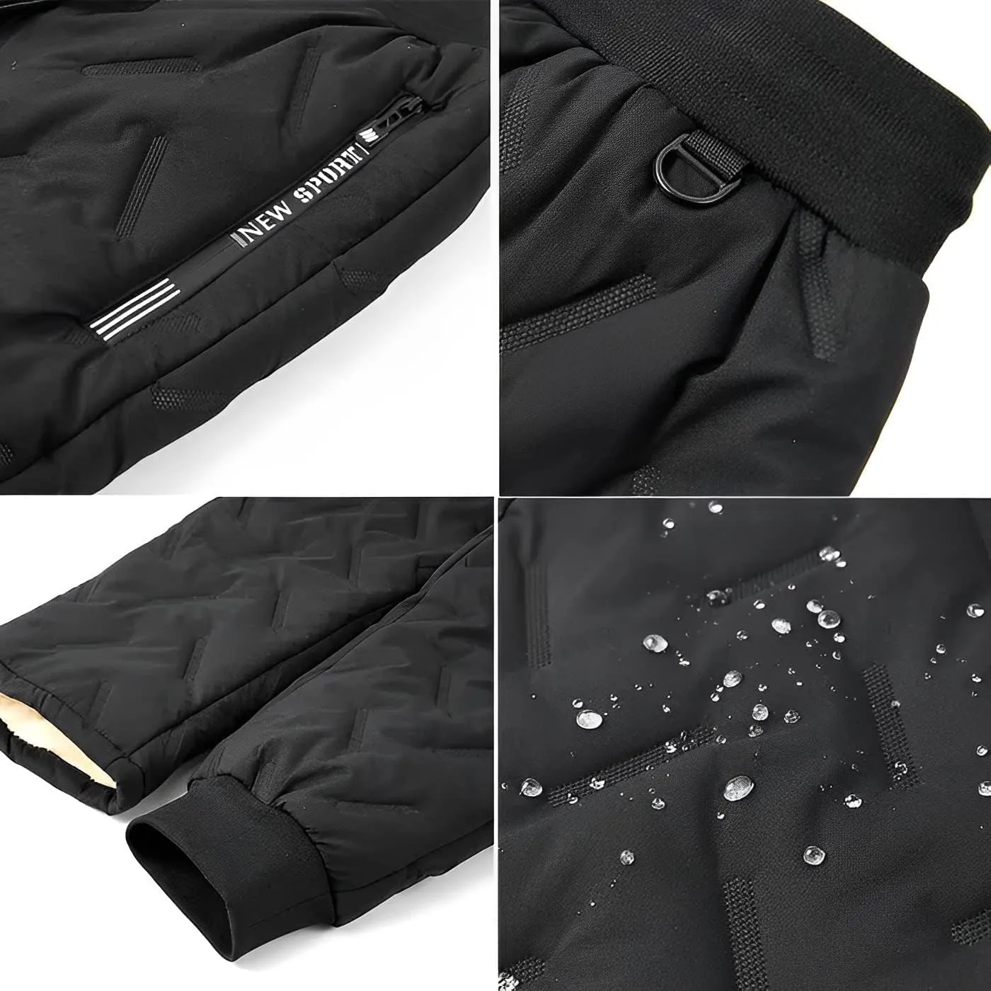 LELEBEAR Unisex Fleece Jogging Pants, Men's Thermal Fleece Jogger, Sherpa Lined Sweatpants, Winter Warm Thick Track Pants