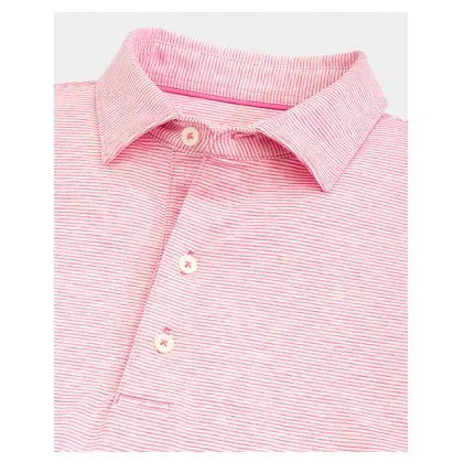 Lyndon Striped Polo in Taffy by Johnnie-O