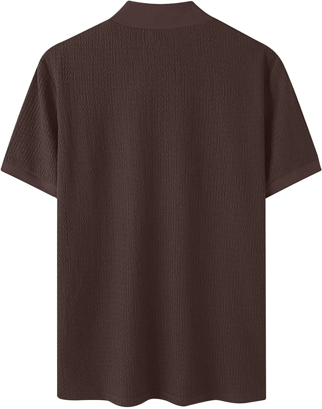Men Mock Turtleneck Tshirt Ribbed High Collar Short Sleeve Pullover Tops Spring Summer Basic Fitted Muscle Undershirt