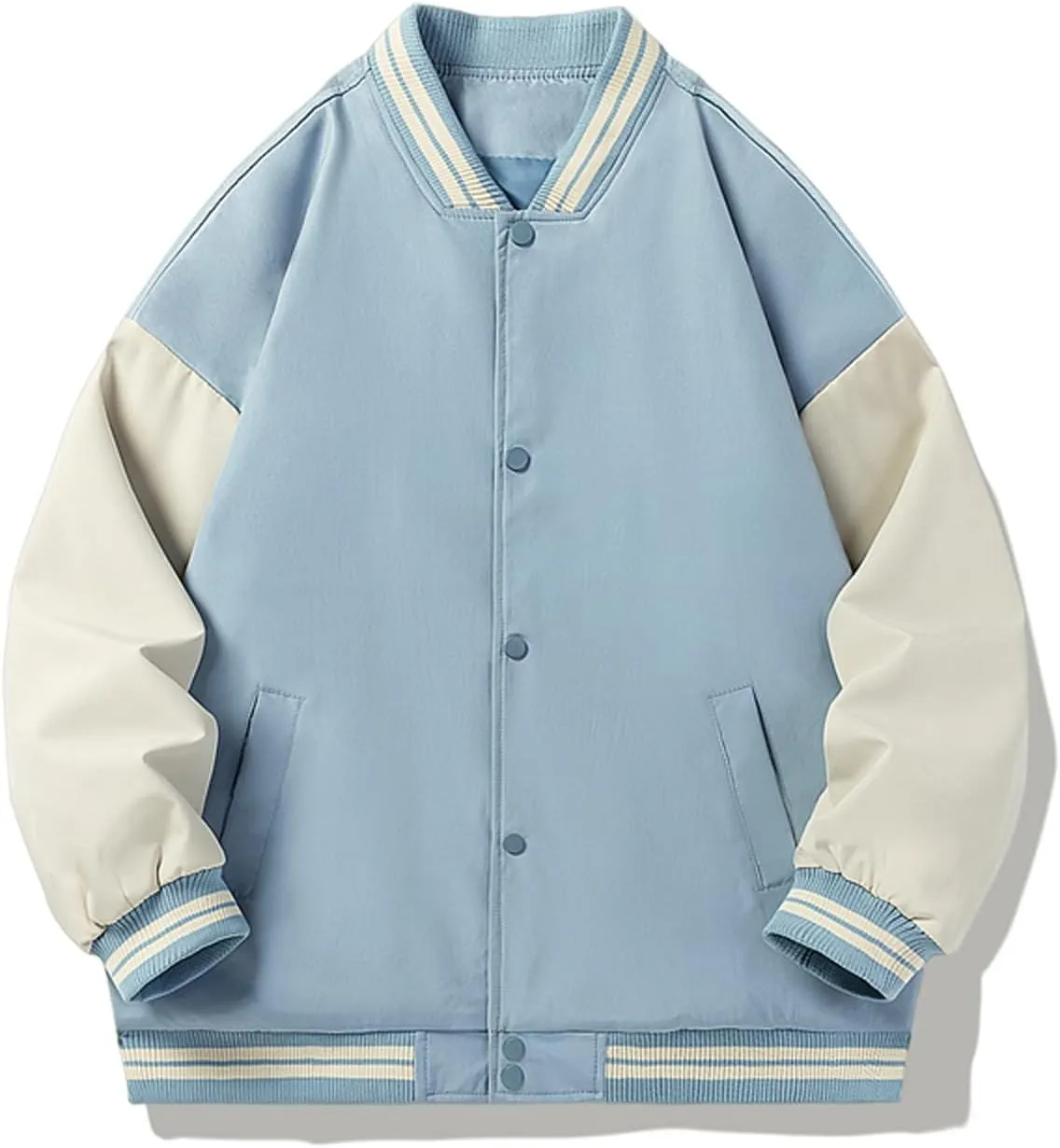 Men's Bomber Jacket Lightweight Casual Fashion Spring Fall Windbreaker Zip Up Coat with Pocket