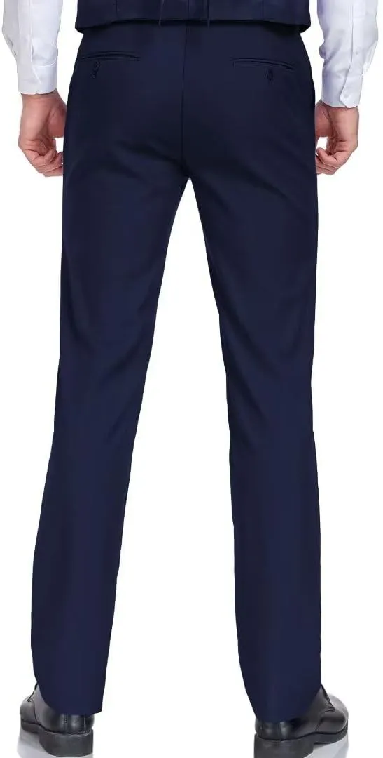 Men's Dress Pants Slim Fit Black Navy Dress Pants Trousers for Men Formal Suit Pants Casual Slacks