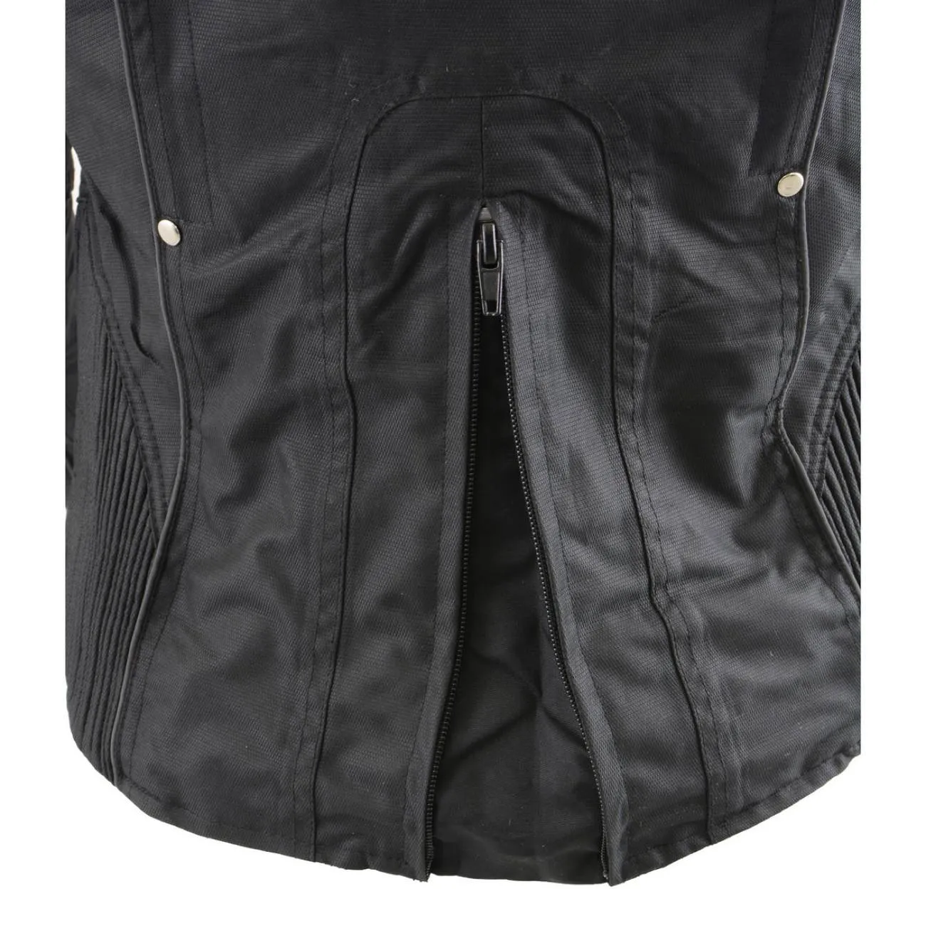 Milwaukee Leather SH2366 Women's'Reflective Tribal' Black Armored Motorcycle Textile Jacket