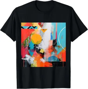 modern abstract pattern art design, Boho Abstract Geometric T-Shirt