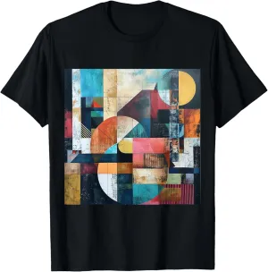 modern abstract pattern art design, Boho Abstract Geometric T-Shirt
