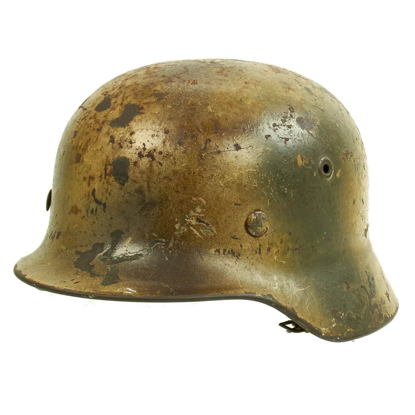 Original German WWII Named Normandy Camouflage M40 Helmet with 57cm Liner - Q64