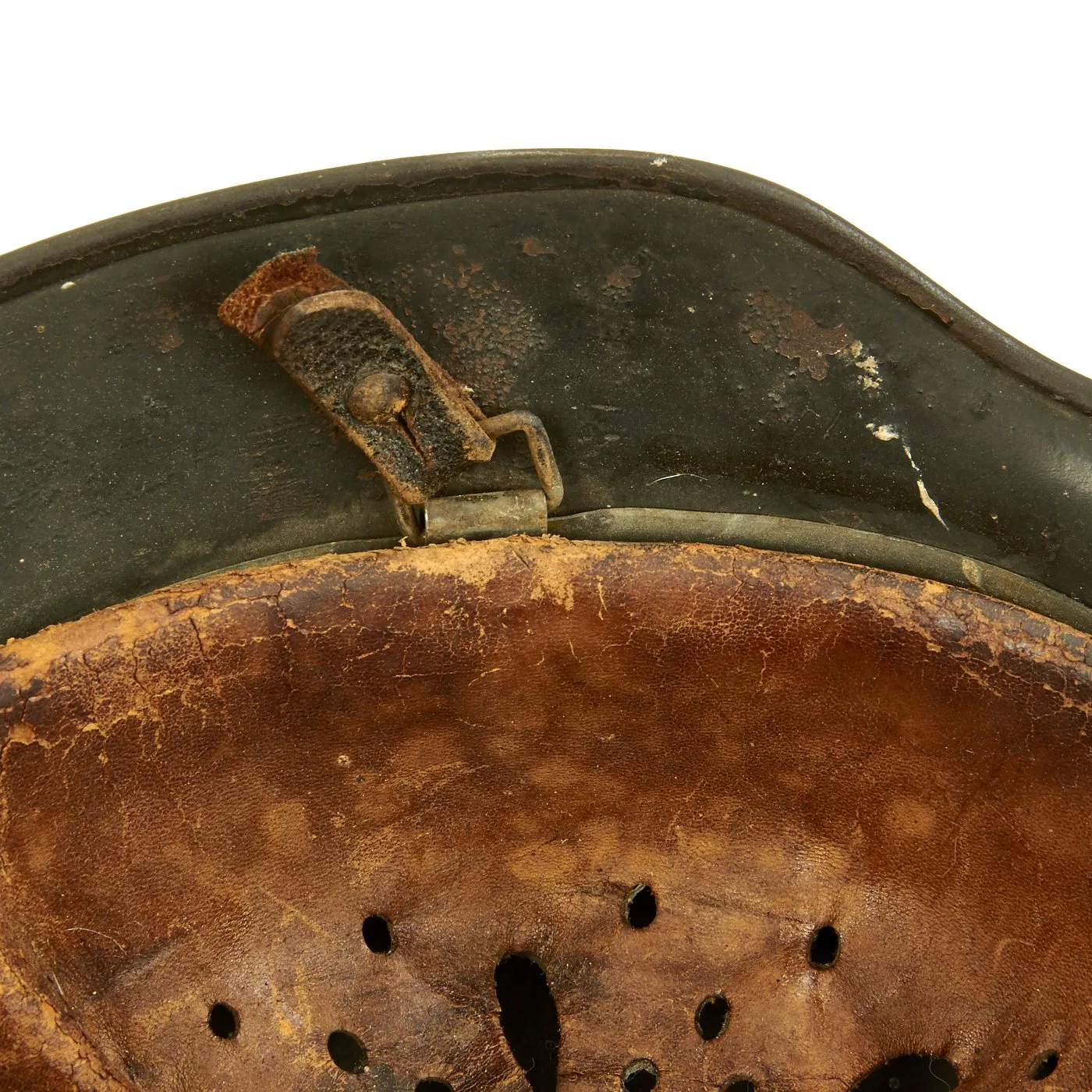 Original German WWII Named Normandy Camouflage M40 Helmet with 57cm Liner - Q64