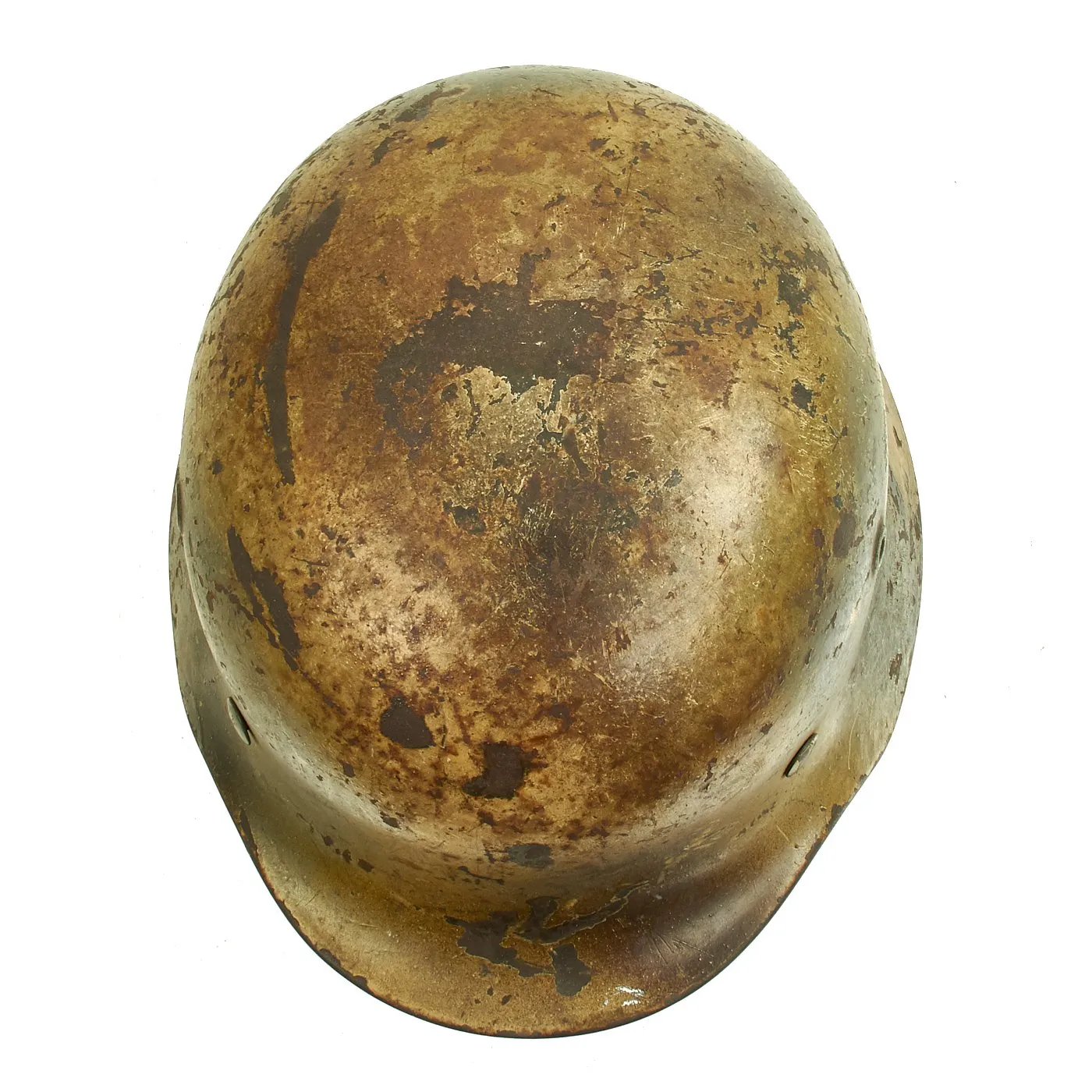 Original German WWII Named Normandy Camouflage M40 Helmet with 57cm Liner - Q64