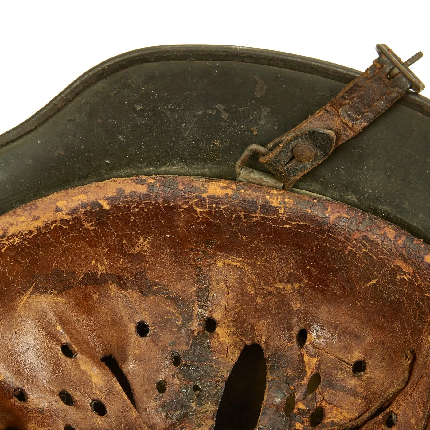 Original German WWII Named Normandy Camouflage M40 Helmet with 57cm Liner - Q64