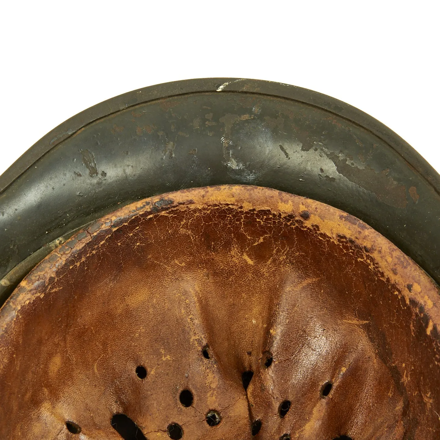 Original German WWII Named Normandy Camouflage M40 Helmet with 57cm Liner - Q64