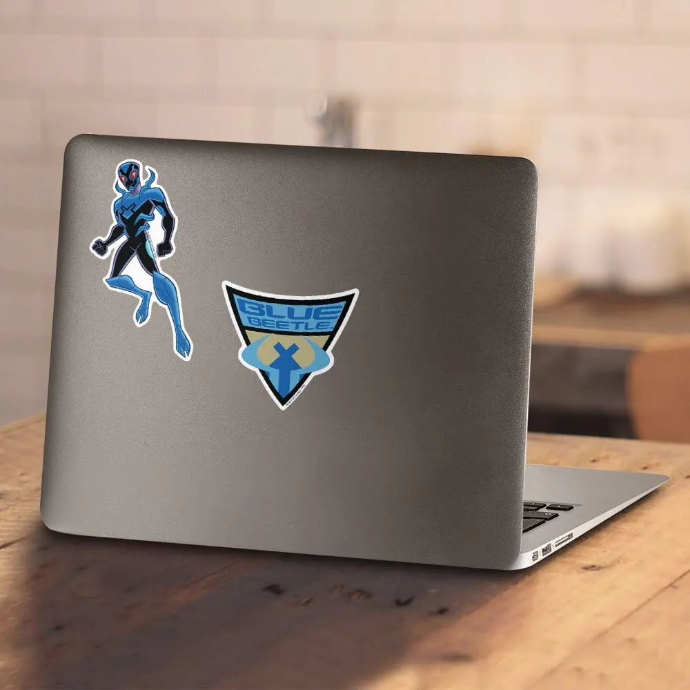 Popfunk Classic Batman: The Brave and The Bold Blue Beetle Shield T Shirt & Stickers