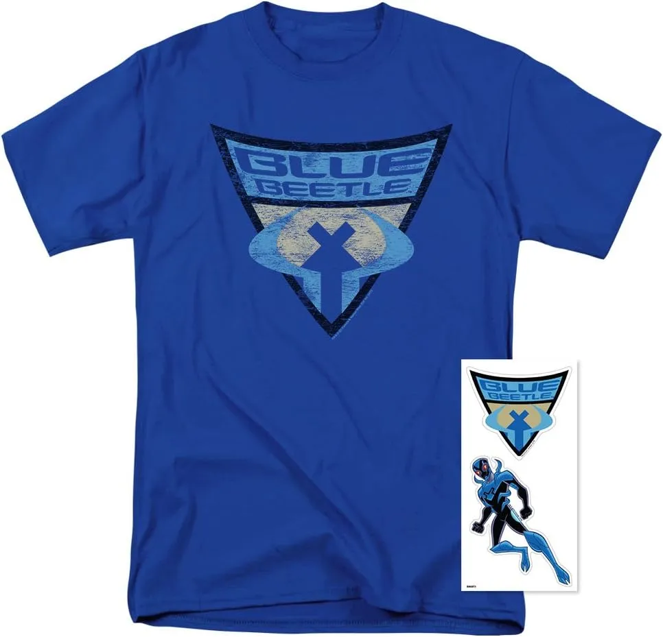 Popfunk Classic Batman: The Brave and The Bold Blue Beetle Shield T Shirt & Stickers