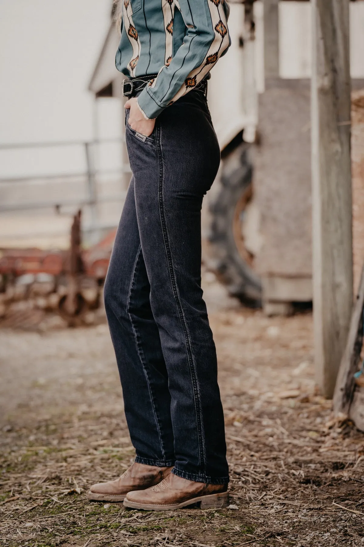 'Quinn' Black Bareback High Rise Jean by Cruel Denim (25-35)
