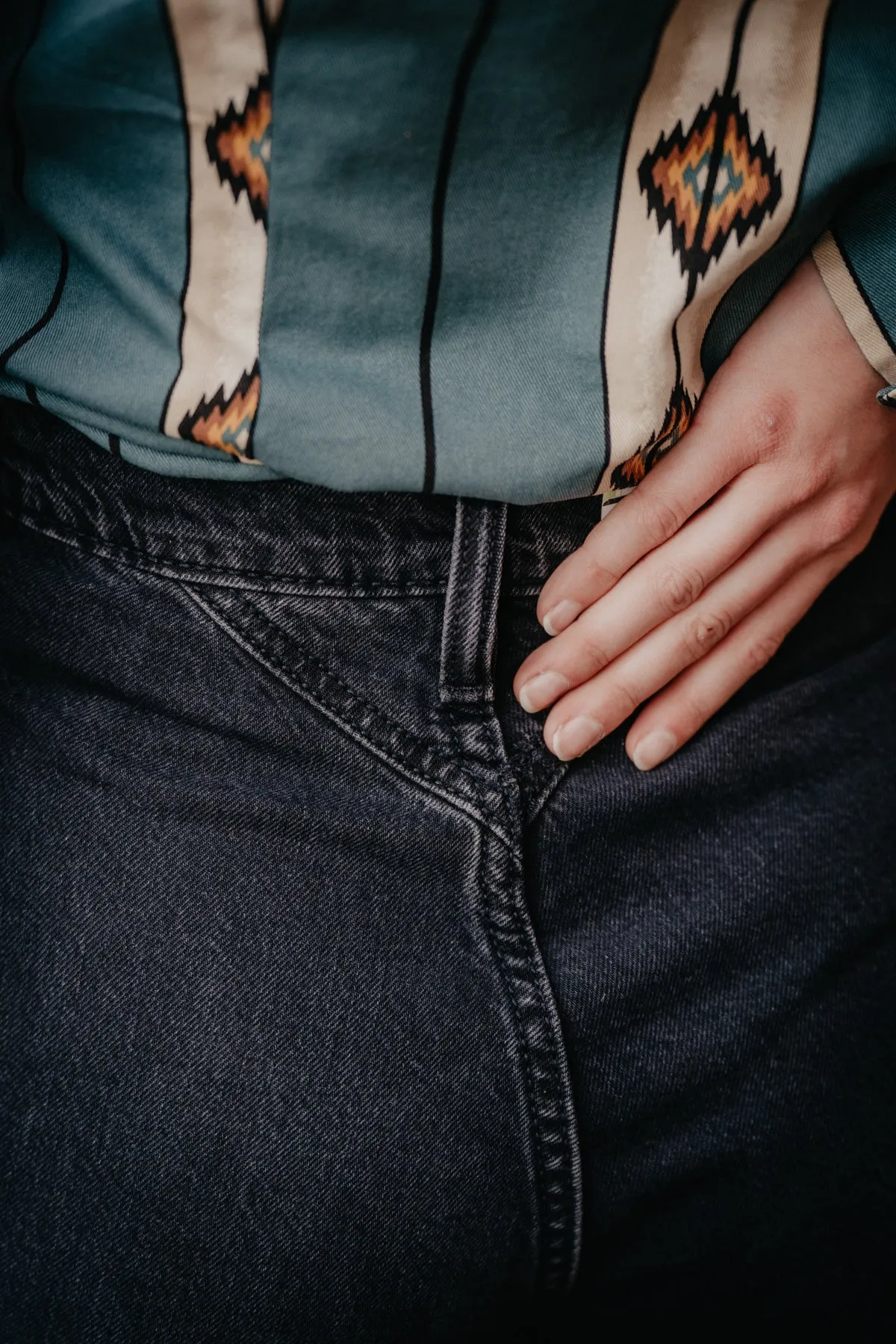 'Quinn' Black Bareback High Rise Jean by Cruel Denim (25-35)