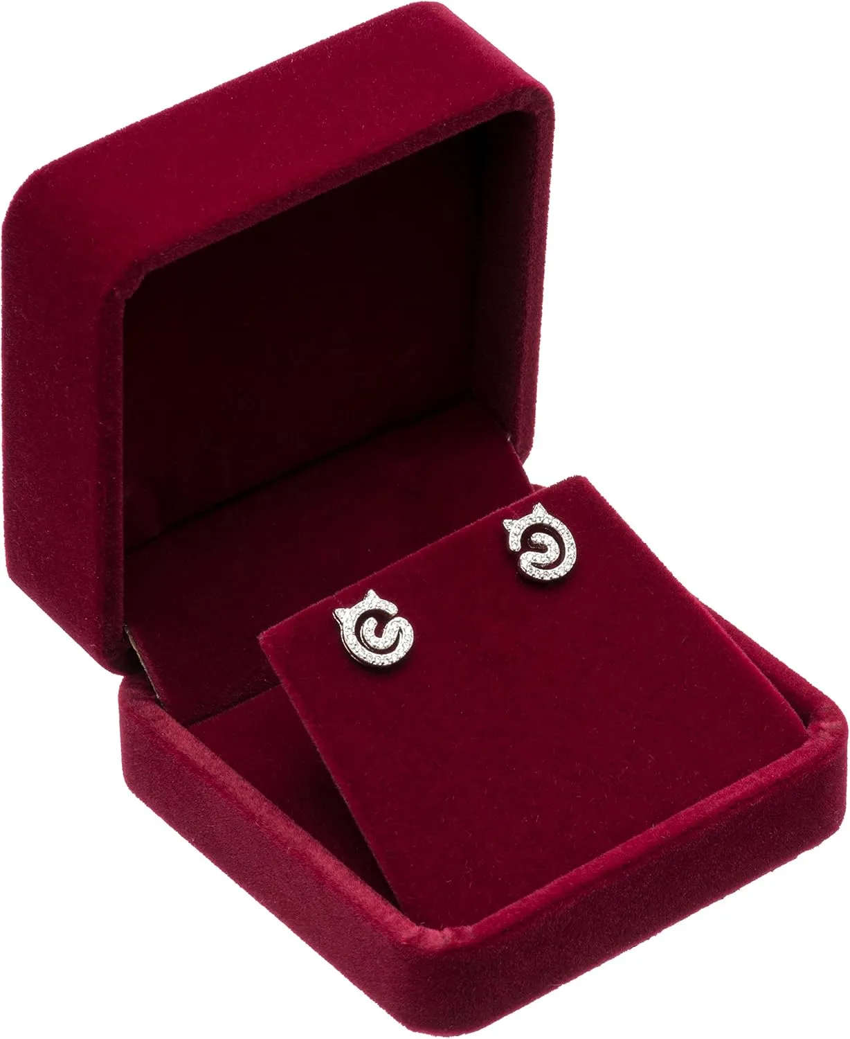 Velvet Earring Gift Boxes Jewelry Box (Red)